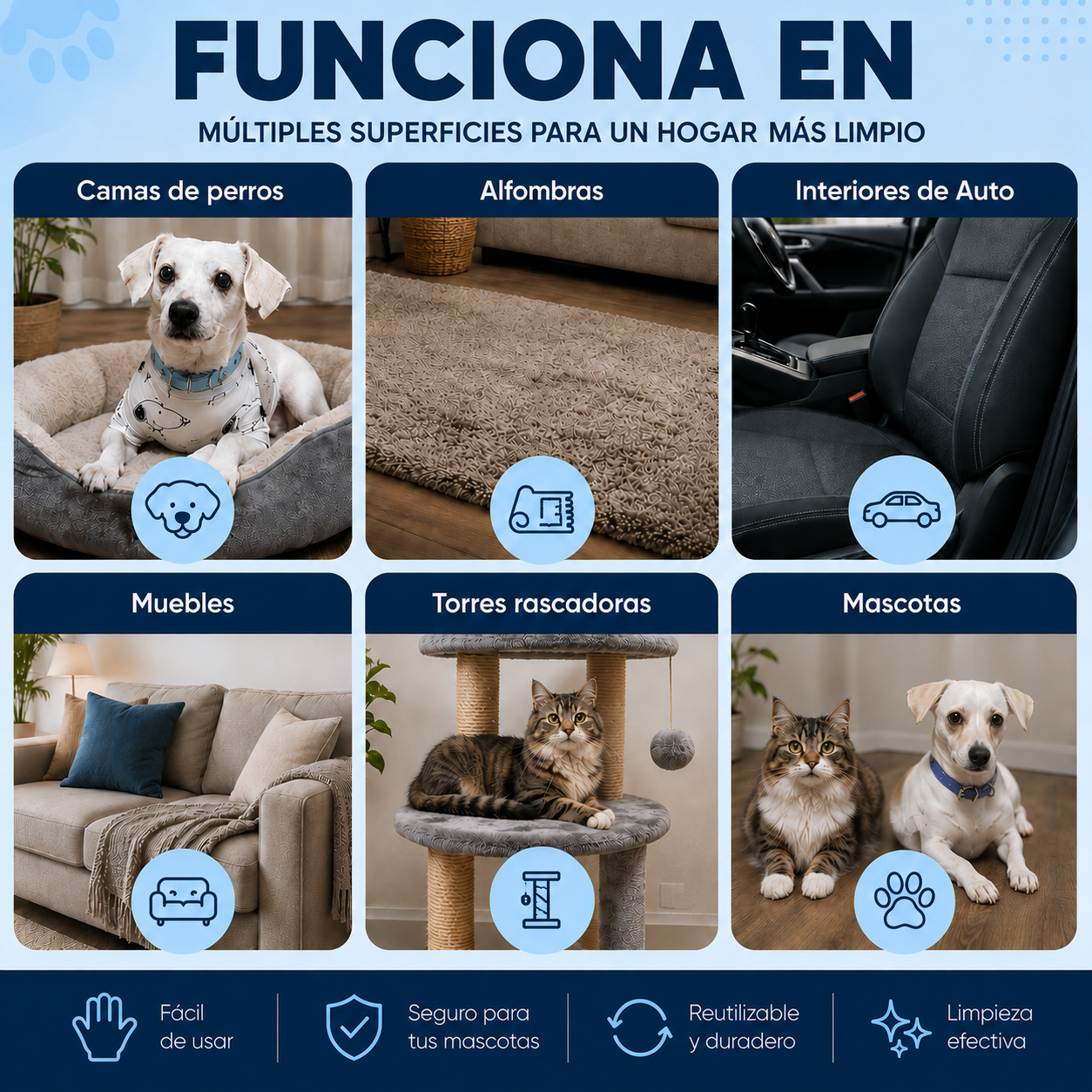Pettend™ Microfibra Removedora de Pelos Profesional